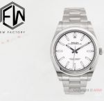 (EW Factory)Rolex Oyster Perpetual 39mm Cal.3132 Men Watch White Dial 904L Steel